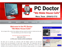 Tablet Screenshot of pcdoctorwaco.com